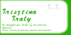 krisztina kraly business card